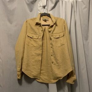 Suede button up shirt